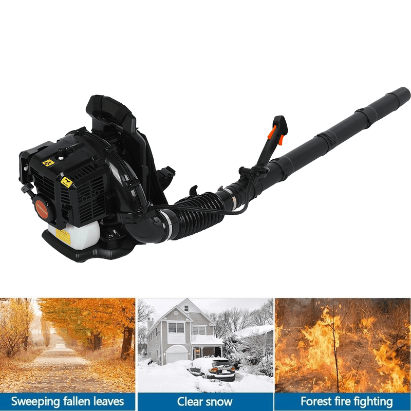 52CC Gas Leaf Blower Backpack 550CFM 200MPH 2 Stroke Ergonomic Harness System Low Vibration and Cruise Control Powerful Gas Blowers for Lawn Yard Care Gifts for Dad