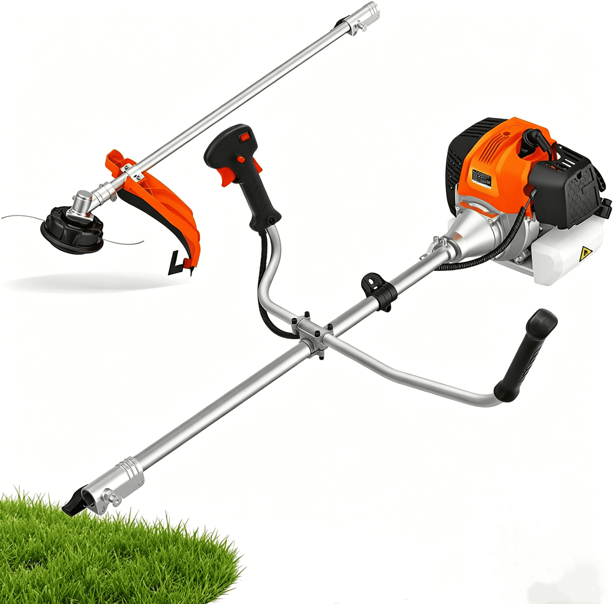 NEOTEC 52CC Gas Weed Wacker 2-Cycle, Heavy Duty Brush Cutter, Anti-Fatigue Comfort Grip & Dual Shoulder Harness, Gasoline String Trimmer for Lawn Garden Grass Edge and Weed Clearing