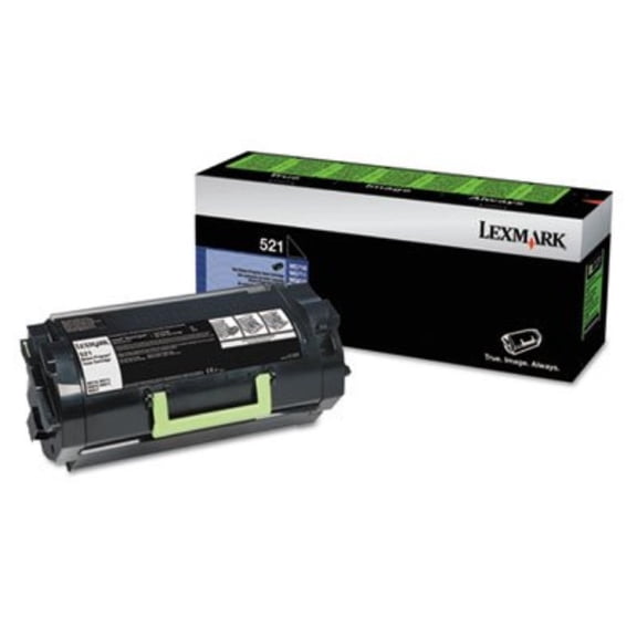 Lexmark 52D1000 (LEX-521) Toner, 6000 Page-Yield, Black, Sold as 2 Each