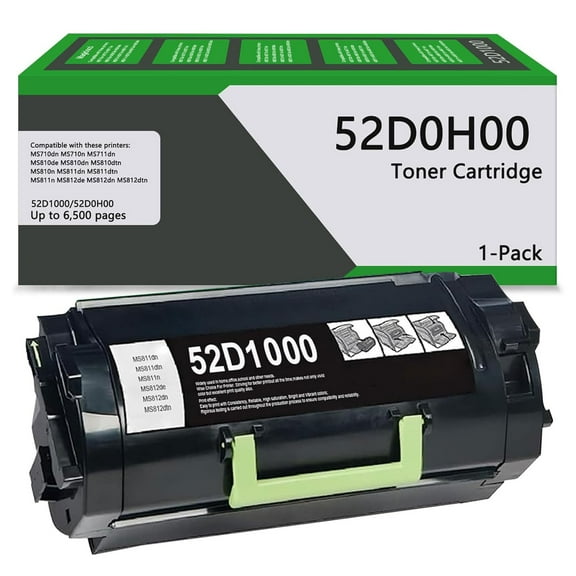 52D1000 Toner Cartridge High Yield(1-Pack) Compatible Replacement for Lexmark 52D1000 Works with MS710n MS810de MS810dn MS810n MS811dn MS811n MS812dn Printer