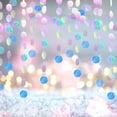thumbnail image 1 of 52FT Circle Garlands Iridescent Party Supplies, Hanging Streamer Backdrop Theme Birthday Party Decorations, Baby Shower Graduation Wedding Disco Bachelorette Party Decor, 1 of 8