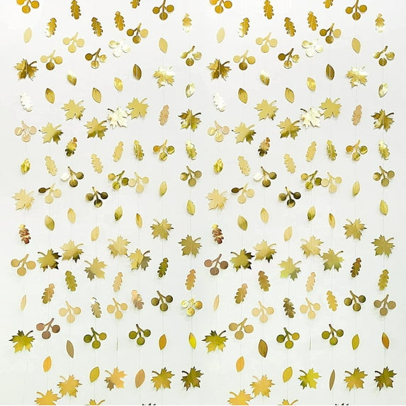 52FT Fall Maple Leaf Garland, Autumn Paper Streamer Banner, Party Decor ...