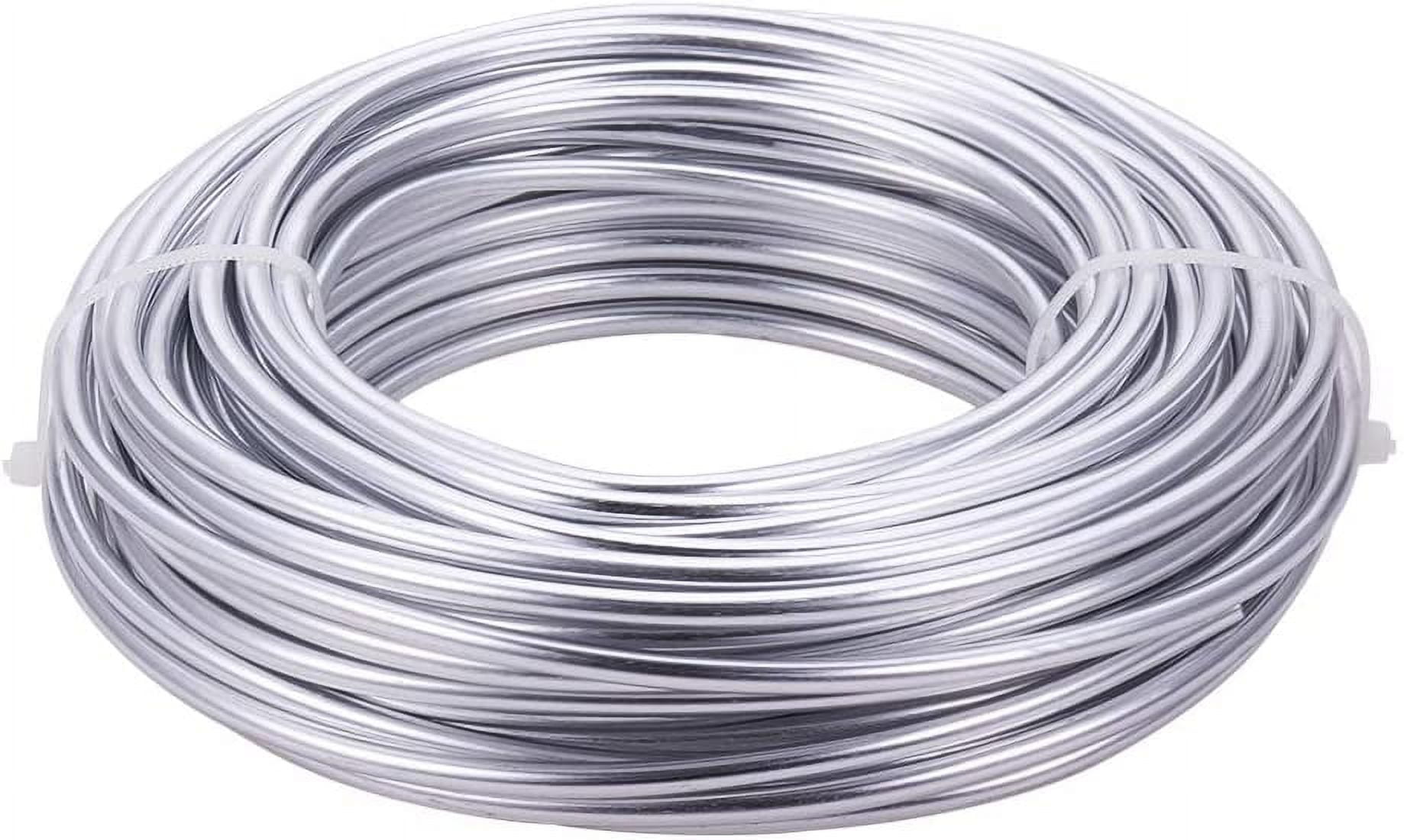 52Feet 6 Gauge Silver Aluminum Wire Bendable Metal Sculpting Wire for Bonsai Trees Floral Skeleton Making Home Decors and Other Arts Crafts Making