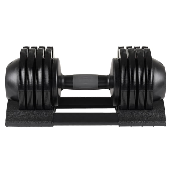 52LBS Adjustable Dumbbell, Steel and Plastic, Rubber Coated