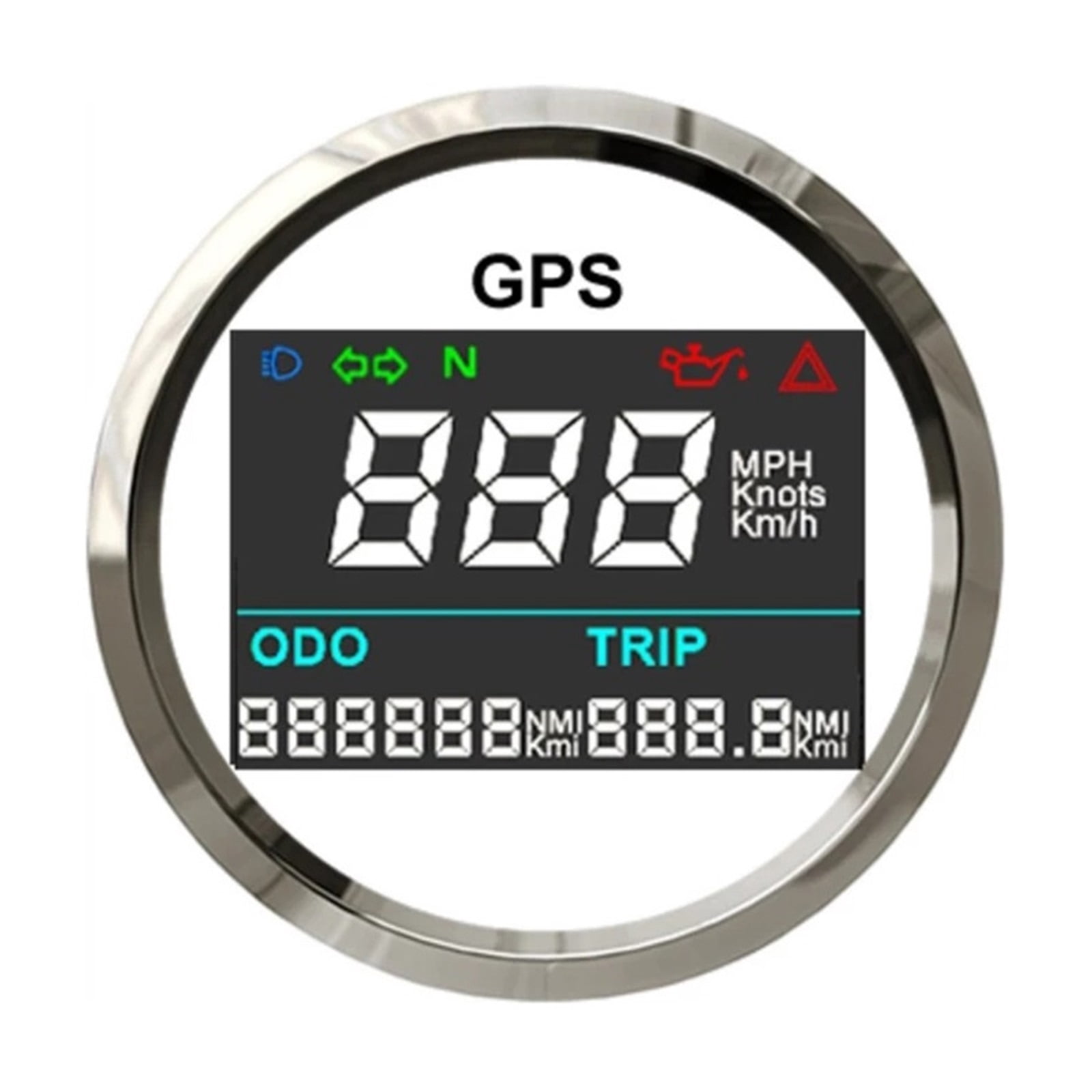 52MM Digital GPS meter With Adjustable 0~999 Mph Knots Km/h Speed Gau ...