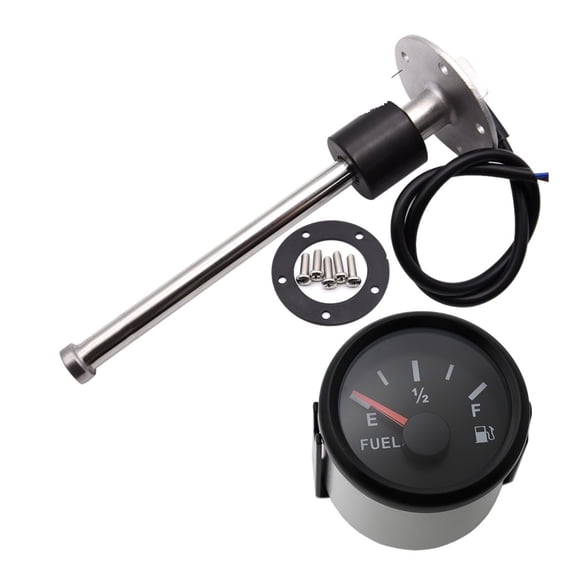 52MM Fuel Level Gauge With 0-190ohm Fuel Level SensorFuel Sender Unit Auto Gauge For Boat ,Easy to Install