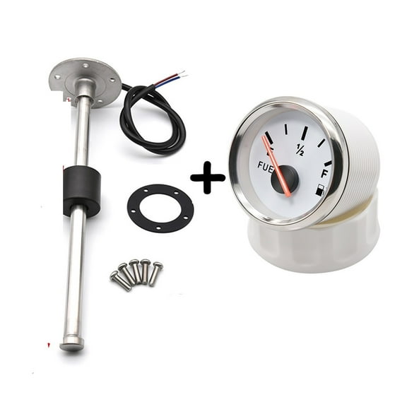 52MM Fuel Level Gauge With Fuel Level Sensor 100MM 125MM 150MM 200MM 250MM 0-190ohm Oil Liquid Tank Fuel Level Indicator ,Widely Use