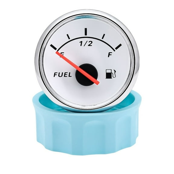 52MM Fuel Level Gauge With Red Backlight 0-190 Ohm Oil Tank Level Meter Indicator For Boat Car RV Yacht 12V/24V ,Easy Setup