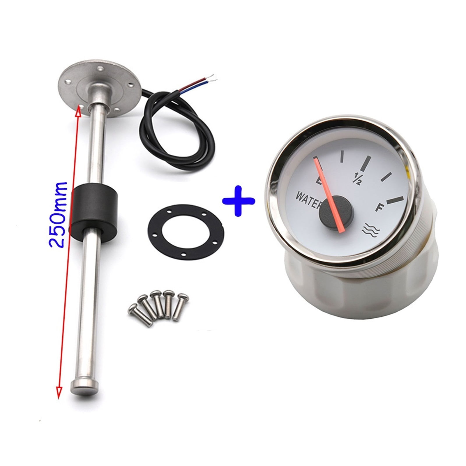 52MM Gauge Water Level Gauge Red Light 0190Ohm Water Tank Level