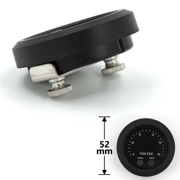 52MM Universal Volt Gauge Ultra-Thin Round Voltmeter With Red Light LED Display