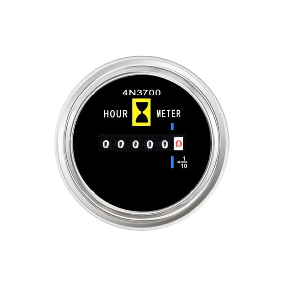 52Mm Operating Digital Hours Meter Dc 12/24V Timer 4N3700 4N-3700 Excavator Loader for Car Marine Boat Tractor Engine