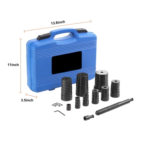 52PCS Custom Bushing Bearing & Seal Driver Set Transmission Wheel Axle Bearing Race Seal Driver Installer Remover 18-65mm 74mm Metric Discs Bush Removal Puller Bearing Press Tool Kit