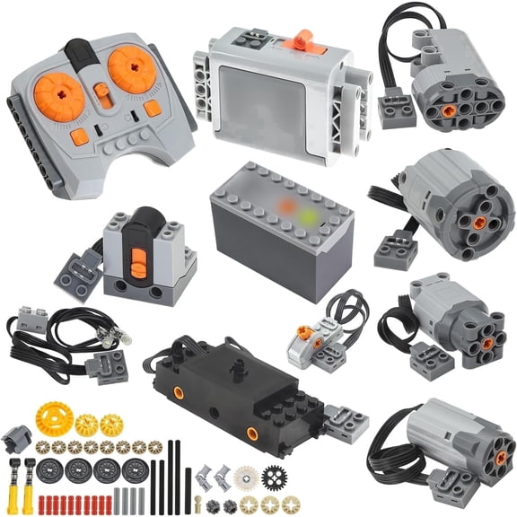 52PCS PowerFunction Technic-Motor Kit Train-Monster-Motors Battery-Box IR Receiver Remote Control