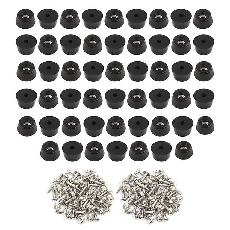 52pcs for Cutting Board (0.31x0.59Inch) Anti Scratch Rubber Cutting Board Feet for Chairs & Other Furniture, Black