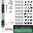 thumbnail image 1 of 52Pcs Electric Engraving Pen Kits, Mini Portable Electric Engraver Tool for Jewelry Wood Metal Stone Plastic Glass Etching, 1 of 7