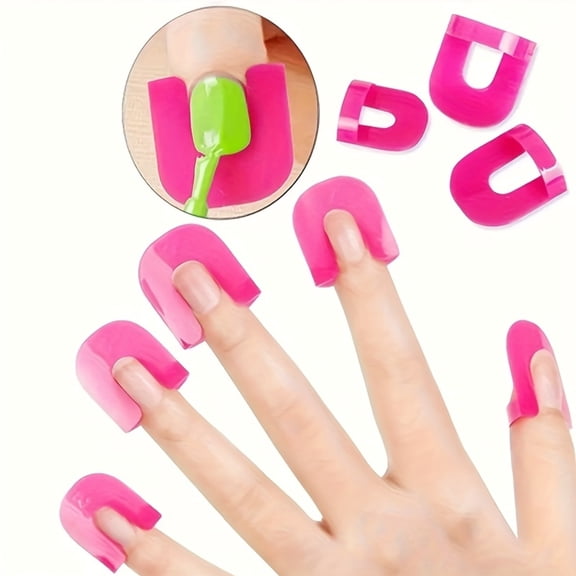 52Pcs Reusable Soft PC Nail Polish Protector Cap DIY Manicure Tool