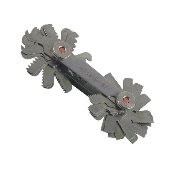 52Pcs Stainless Thread Plug Gage 60 and 55 Degree Screw Pitch Measuring Tool (Metric&Imper)
