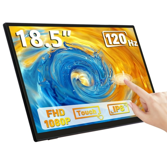 52Pi 18.5 Inch 1920x1080 Capacitive Touch Screen Supports Installation of Raspberry Pi 5/4B/3B/3B+, 100-120Hz IPS Display Portable Screen Monitor