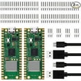 thumbnail image 1 of 52Pi 2-Pack Raspberry Pi Pico W with Pin Headers & USB Cables- Raspberry Pi RP2040 Chip, Wi-Fi Wireless Connectivity, Raspberry Pi Pico W Boards, 20Pin Headers, 3Pin Headers, 1 of 7