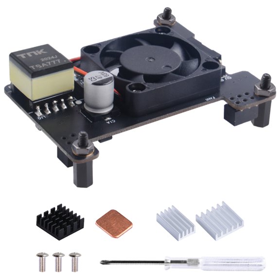 52Pi Isolated PoE HAT for Raspberry Pi 4 ModelB/3B+3B Plus,Support IEEE 802.3af 802.3at PoE Standard
