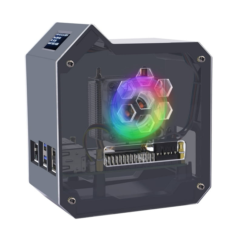52Pi Mini Tower Kit for Raspberry Pi 5, Pi 5 Case with ICE Tower
