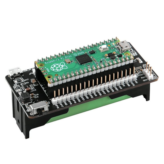 52Pi Raspberry Pi Pico / Pico W UPS Power Supply Uninterruptible UPS HAT,Support 18650 Lithium Battery Charger Power Bank Power Management Expansion Board for Raspberry Pi Pico