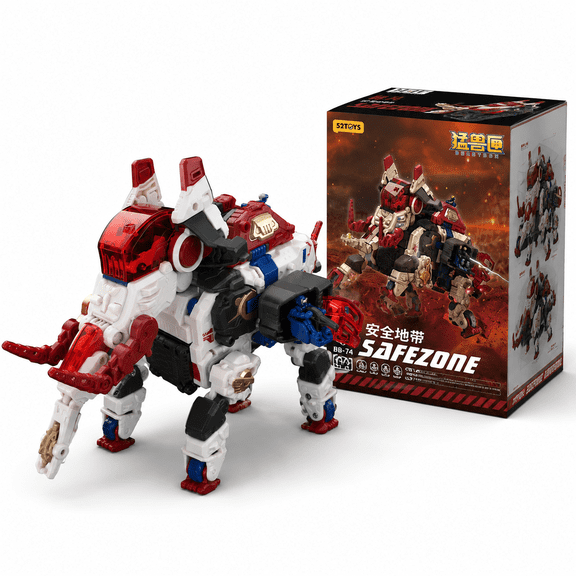 Transforms from a large 5.9-inch armored mecha into an approximately 2.8-inch cube.