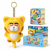 52TOYS Crayon Shin-chan Kasukabe Party Animal Costume Plush Charm, 4.9 in, Random Blind Box Toy