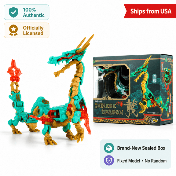 52TOYS MEGABOX MB-14 Chinese Azure Dragon Transforming Action Figure with Cube Mode, 1 Piece