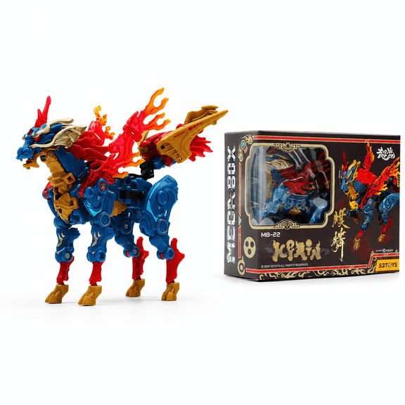 52TOYS MEGABOX MB-22 KIRIN Qilin Transforming Action Figure, 7.09 Inch, Converts to 2 Inch Cube, Mythical Mecha Collectible Toy