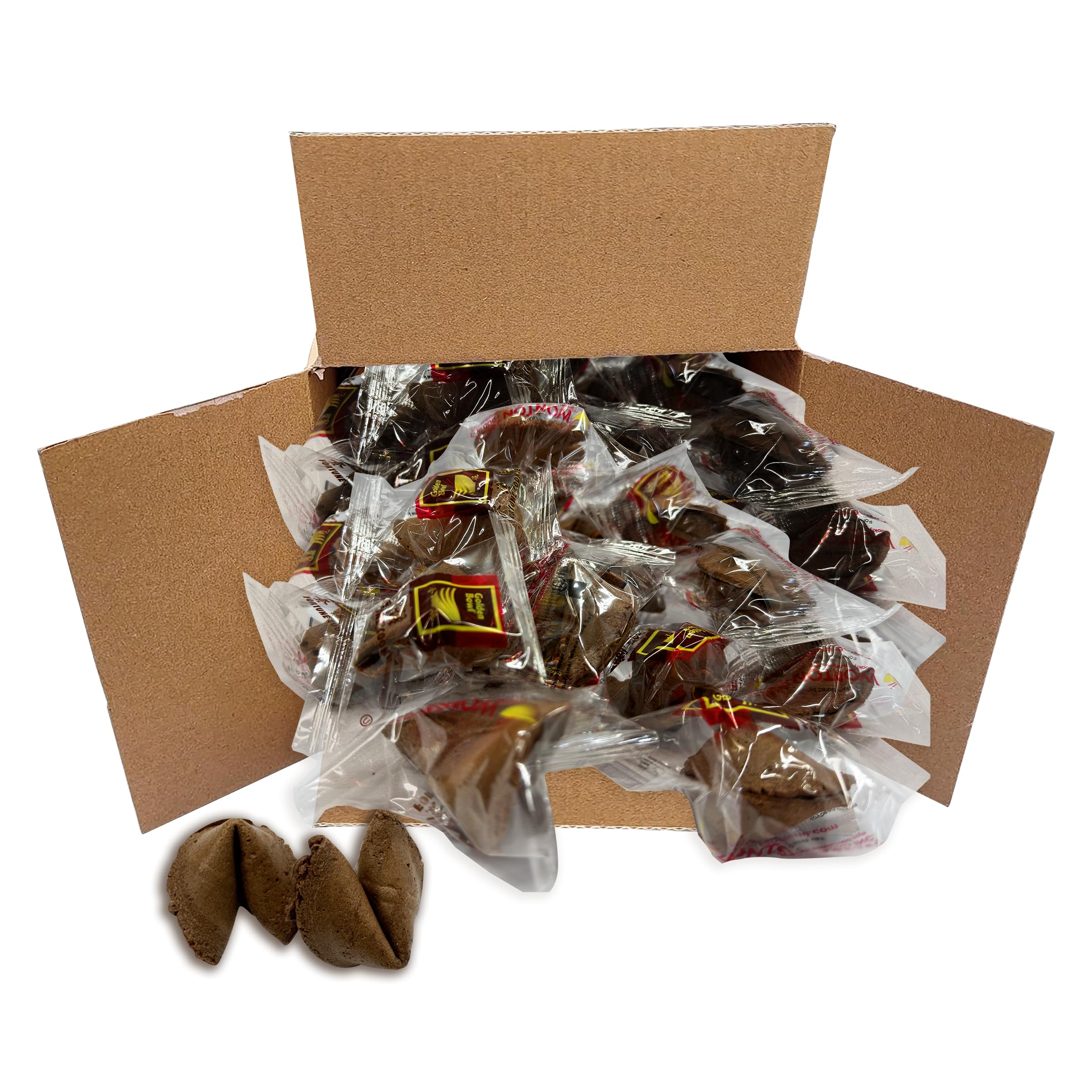 52USA Fortune Cookies, Approx TMA3 50 PCS, Chocolate Fortune Cookies