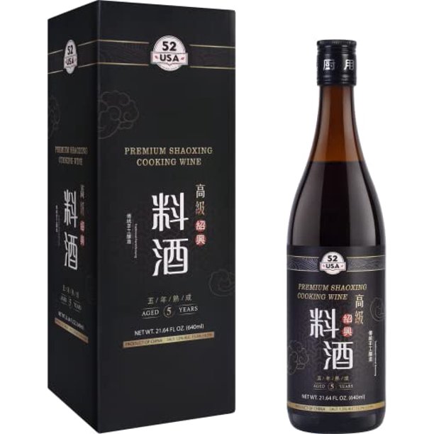 52USA Premium Shaoxing Cooking Wine, Chinese Asian Cooking Wine, Shao