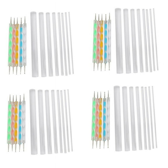 52X Mandala Dotting Tools Set for Painting Rocks,Painting Rocks Dot Kit, Rock Stone Painting Pen Polka Dot Tool,32 x Acrylic Stick 20 x double-sided dot tool