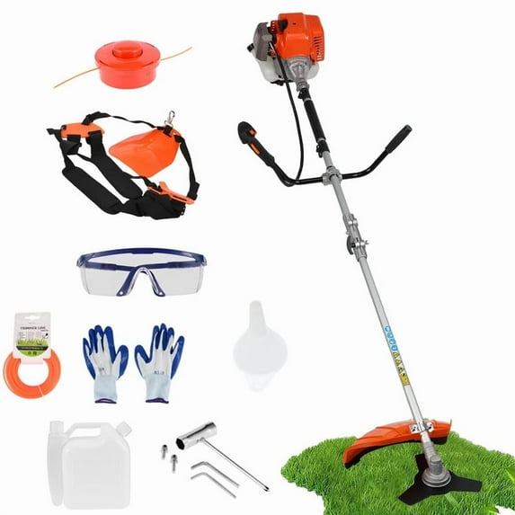 52cc 2-Cycle Gas Weed Wacker, 2-in-1 Gas Weed Eater, 8500rpm High Power Brush Cutter Trimmer for Grass and Weed, Hedge Trimmer String Trimmer