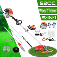 thumbnail image 1 of 52cc 2-Stroke 5 in 1 Garden Hedge Trimmer Combo, Gas Powe Long Reach Pole Saw Grass String Trimmer Brush Tree Cutter Pruner Weed Eater Multi Functional Garden Trimming Tools with Extension Pole, 1 of 11