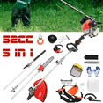 thumbnail image 1 of 52cc 2-Stroke 5 in 1 Garden Hedge Trimmer Combo, Gas Powe Long Reach Pole Saw Grass String Trimmer Brush Tree Cutter Pruner Weed Eater Multi Functional Garden Trimming Tools with Extension Pole, 1 of 13