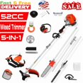 thumbnail image 1 of 52cc 5-in-1 Multi-Functional Trimming Tool,Gas Hedge Trimmer,Gas Weed Eater,Gas String Trimmer,Gas Grass Trimmer,Brush Cutter,Edger,Pole Saw Chainsaw Pruner with Extension Pole, Lightweight Design, 1 of 11