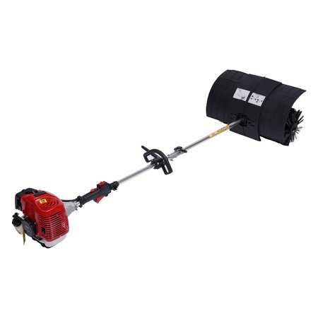 52cc Gas Power Handheld Sweeper Broom Driveway Turf Artificial Grass Snow Clean Sweeper Cleaning Driveway Tools