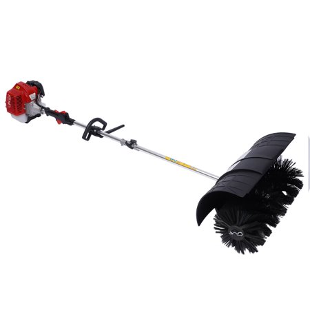 52cc Gas Powered Hand Held Walk Behind Tractor Sweeper Broom Driveway Cleaning