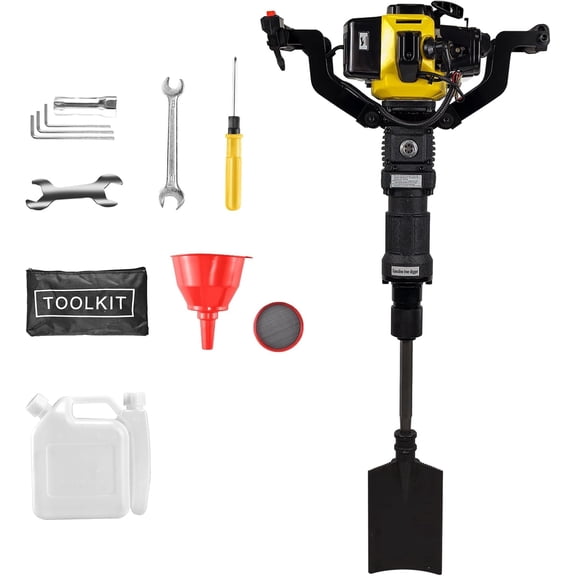 52cc Gas Powered Planting Shovel Digger, 2-Stroke Planting Auger for Tree & Fence High Torque, Portable Earth Drill for Farm, Garden & Landscaping Shovel & Spade Alternative