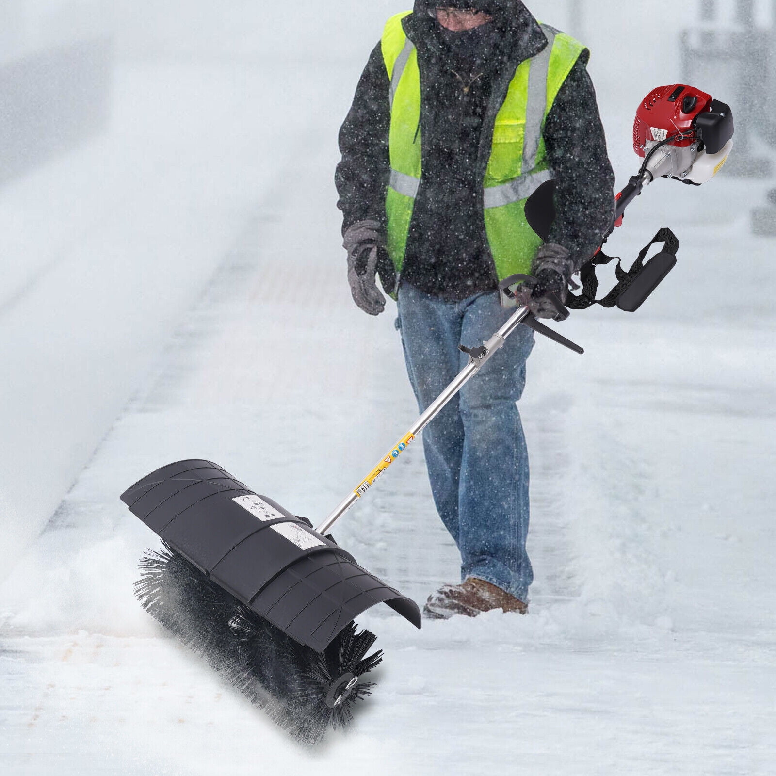 52cc Handheld Gas Power Broom Walk Behind Sweeper 2.3hp High