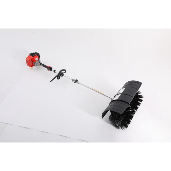 52cc Handheld Side-Hanging Sweeper, Gasoline Power Broom 1.7 kW/2.3 hp 60*182*28cm for Lanes, Lawns, Sidewalks