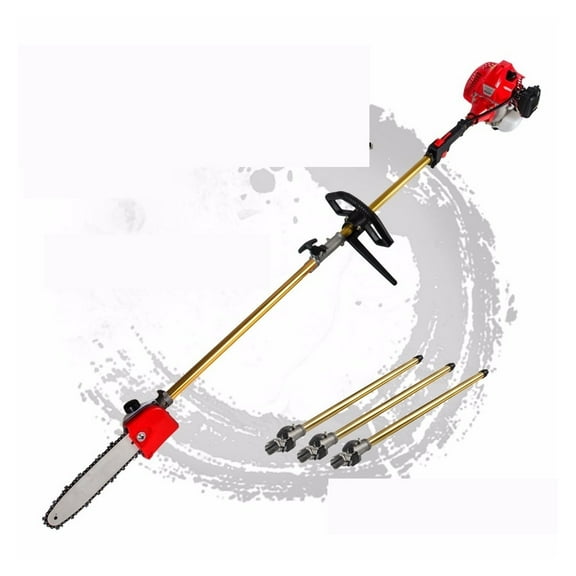 52cc Long Reach Pole Chainsaw Telescopic Pole Petrol Chain Saw Brush Cutter Tree Pruner With 3 Extend Pole Garden Tools ,2 IN 1 Trimmer & Edger