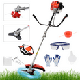 thumbnail image 1 of 52cc Weed Wacker Gas Powe, 3 in 1 String Trimmer/Edger with Brush Cutter,Rubber Handle & Shoulder Strap Included, Gas Weed Wacker, String Trimmer/Edger with Brush Cutter for Grass Cutting Lawn, 1 of 11