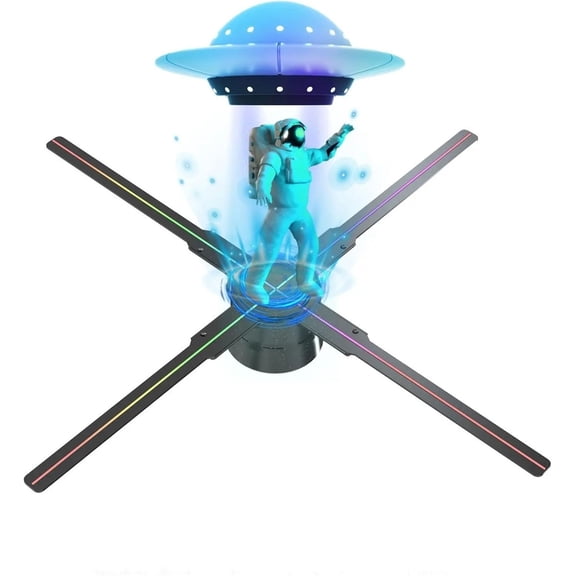 52cm 3D Holographic Fan Wifi Remote Custom ICONS DIY Video LOGO LED Neon Lights Rotating Display AD 3D Holographic Projector