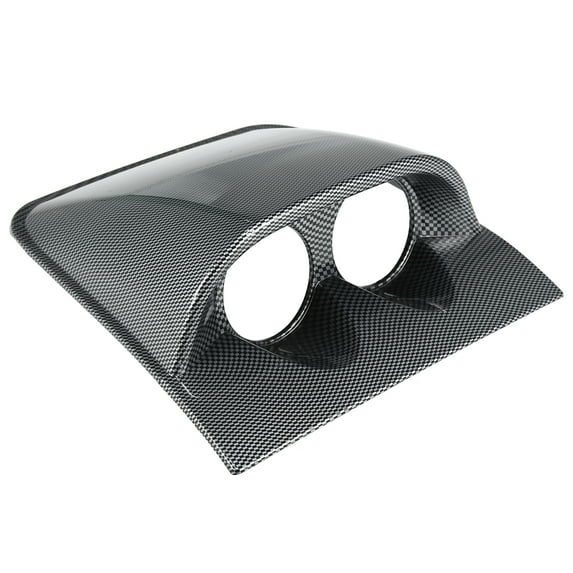 52mm 2" Dual Universal Console Dashboard Gauge Holder Car Meter Mount Bracket Panel Shell Carbon Fiber Pattern