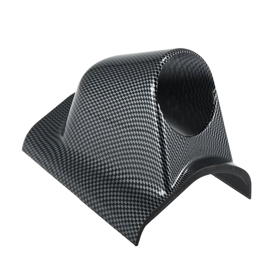 52mm 2" Single Hole Universal Console Dashboard Pillar Gauge Holder Car Panel Shell Carbon Fiber Pattern Left Driving