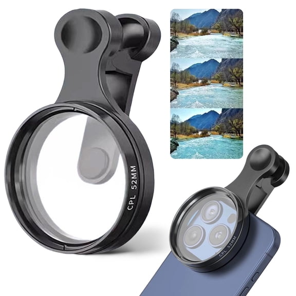 52mm 2-in-1 Magnetic CPL & Star Filter Lens – Polarizer & Star Effect for Camera Lens.