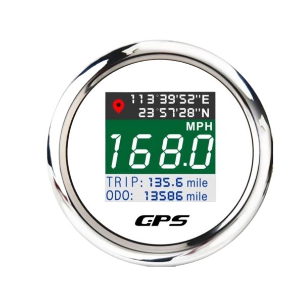 52mm/85mm Digital GPS meter With Adjustable Mph Knot Km/h GPS Antenna For Car RV Camper 12V 24V