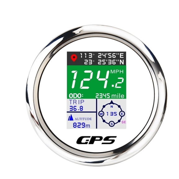 52mm/85mm TFT Screen Speed Gauge Digital GPS Speedometer Mph Knot Km/h GPS Antenna For Motorcycle Marine Boat Car 12V 24V